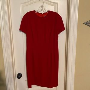 Jil Sander designer red dress Sz 10 (eu 42)